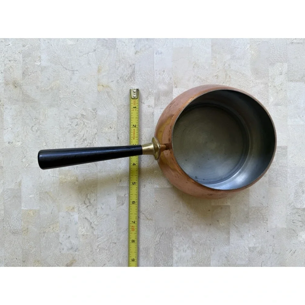 Vintage Solid Copper Pot Sauce Fondue In Japan